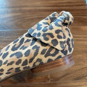 Bernardo Leopard Bow Ballet Flats NEW
